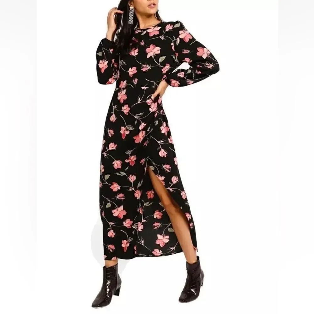 MINKPINK Floral Midi Slit Dress Women’s Small